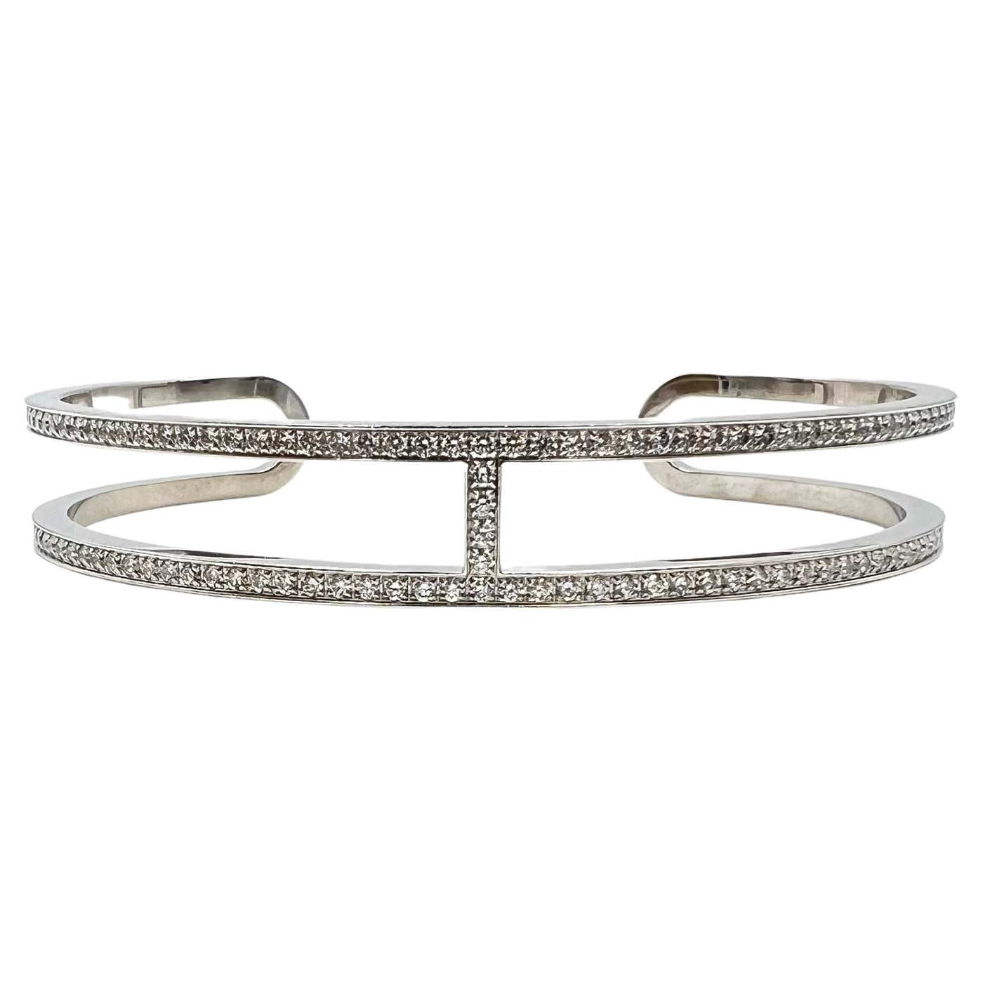 Hermes Ever Chain D¡ ̄ancre Cuff Diamond 18K Gold Bracelet
