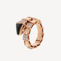 Bvlgari Serpenti Viper Black 18K Gold Ring