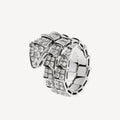 Bvlgari Serpenti Viper Full Pave Diamond 18K Gold Ring