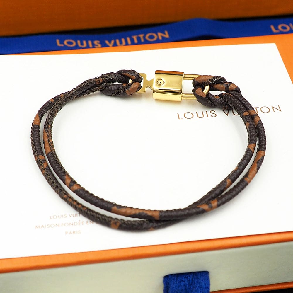 Louis Vuitton Lock It Again 18K Gold Bracelet
