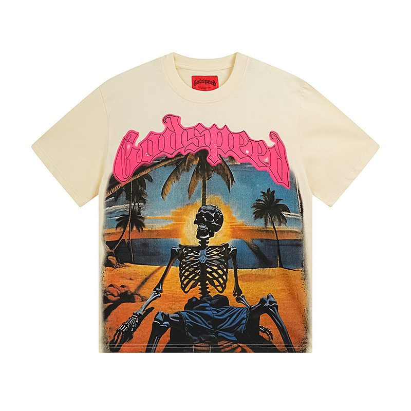 Godspeed Skeleton Beach Graphic Short-Sleeve T-Shirt — front