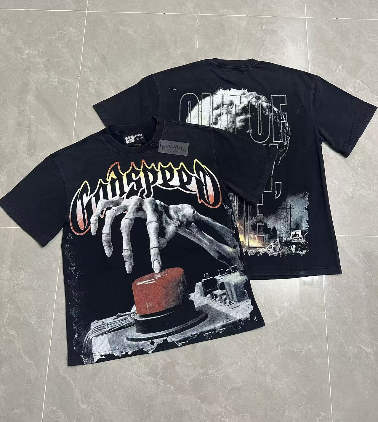 Godspeed Out of Many Graphic T-Shirt — context