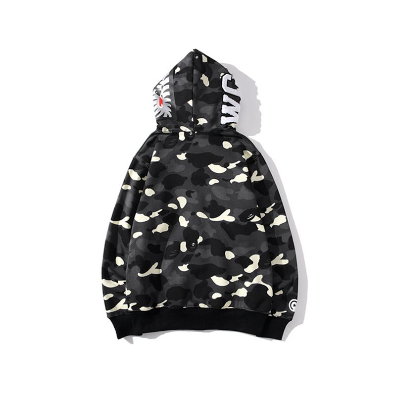 BAPE WGM Shark Camo Full-Zip Hoodie — back