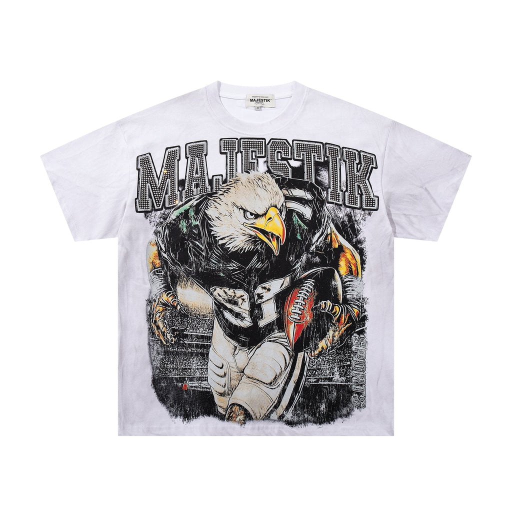 MAJESTIK Eagle Football Graphic Short-Sleeve T-Shirt - White — hero