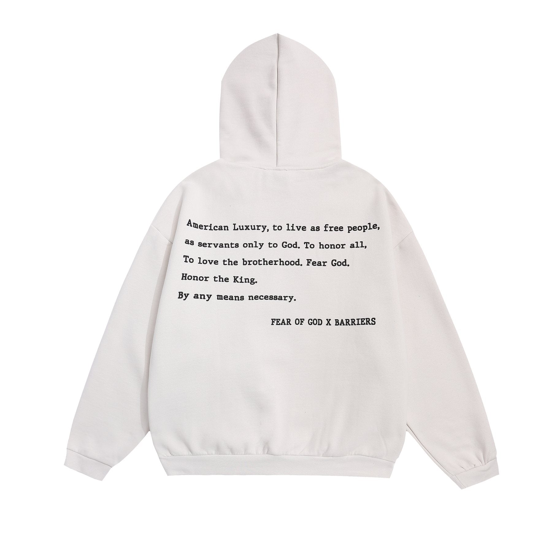 Fear of God x Barriers Front & Back Graphic Hoodie — back