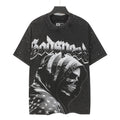 Godspeed Hooded Skull Graphic Studded-Sleeve T-Shirt — hero
