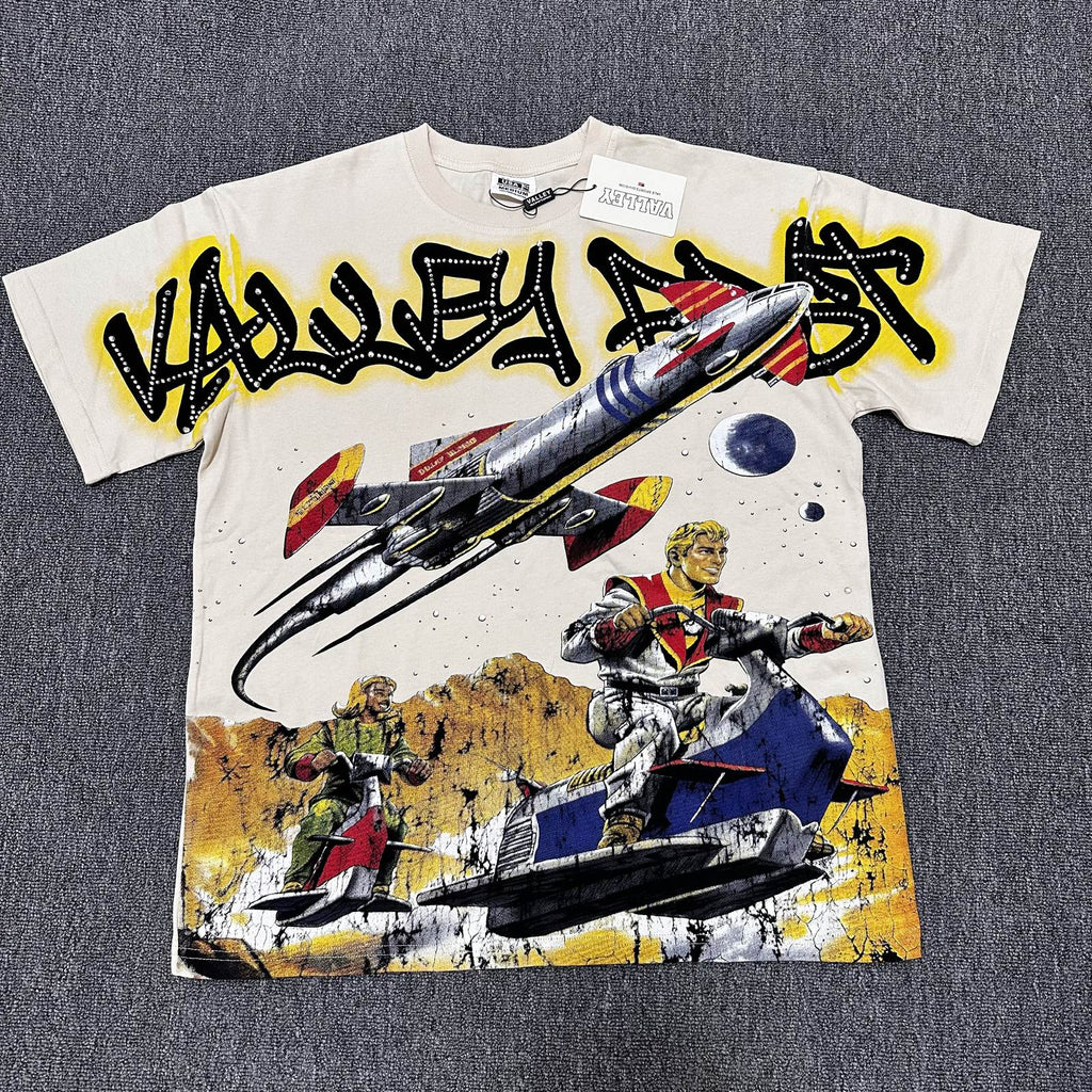 VALE USA Rocket Space Graphic T-Shirt — front