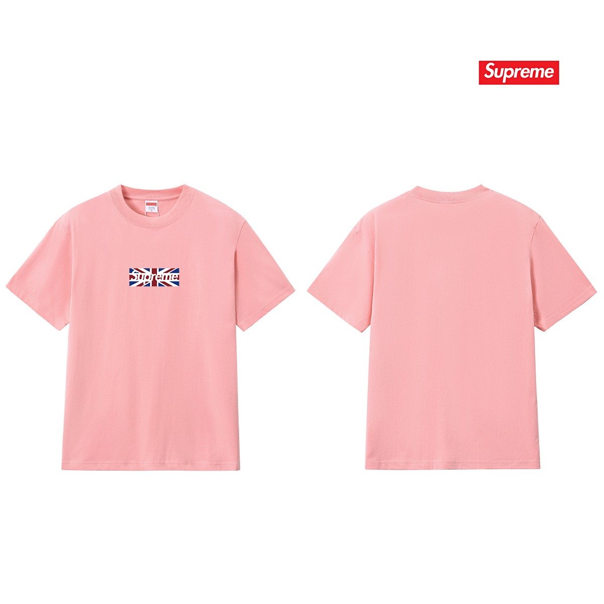 Supreme Union Jack Box-Logo Graphic T-Shirt — back