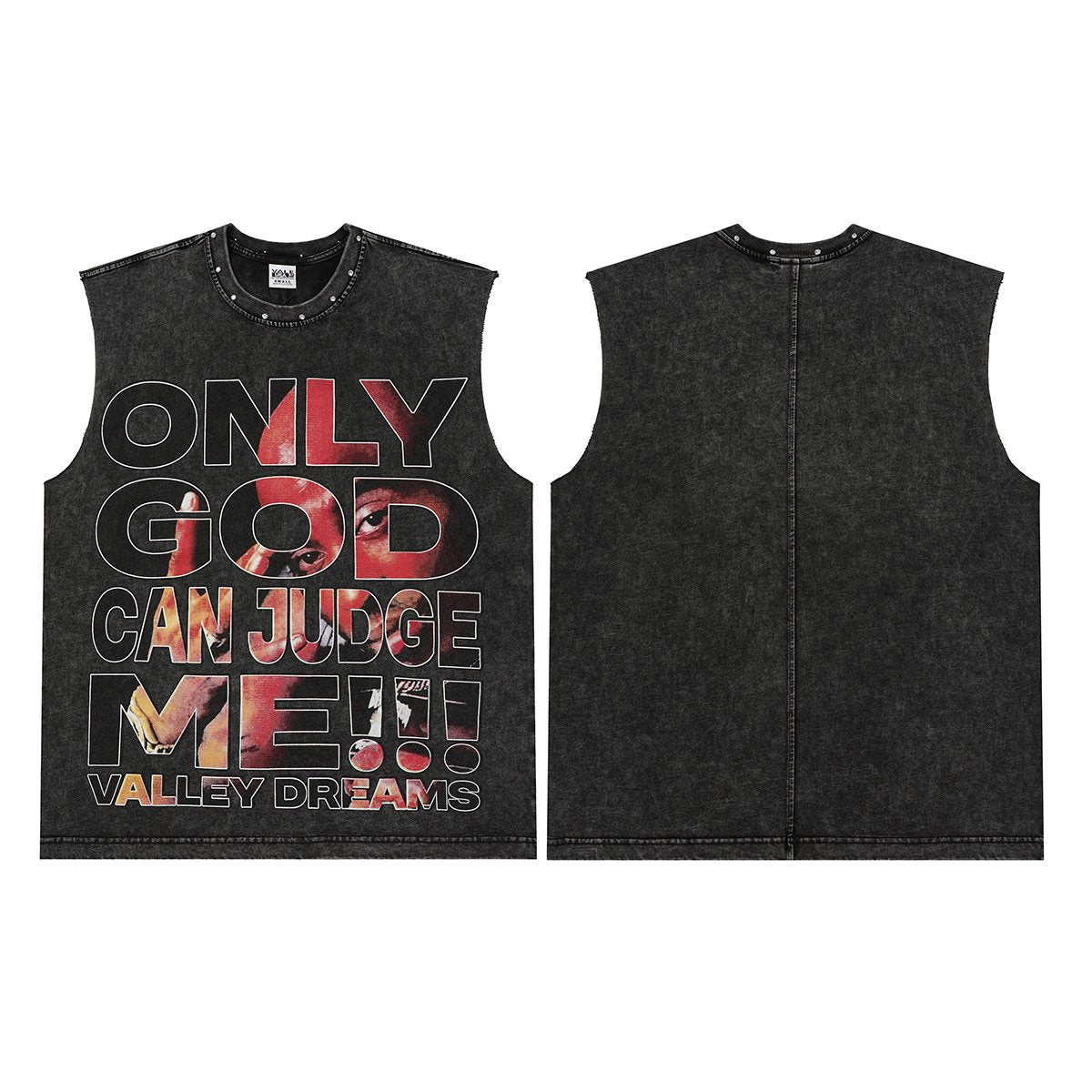 VALLEY Only God Can Judge Me Sleeveless T-Shirt — front