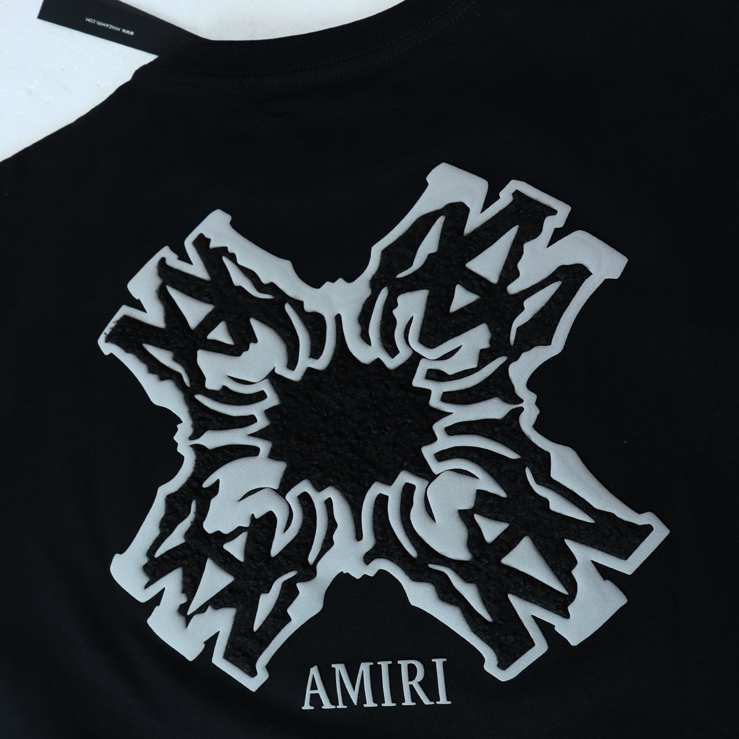 AMIRI Ice Blue Flame Graphic Short-Sleeve Set — detail