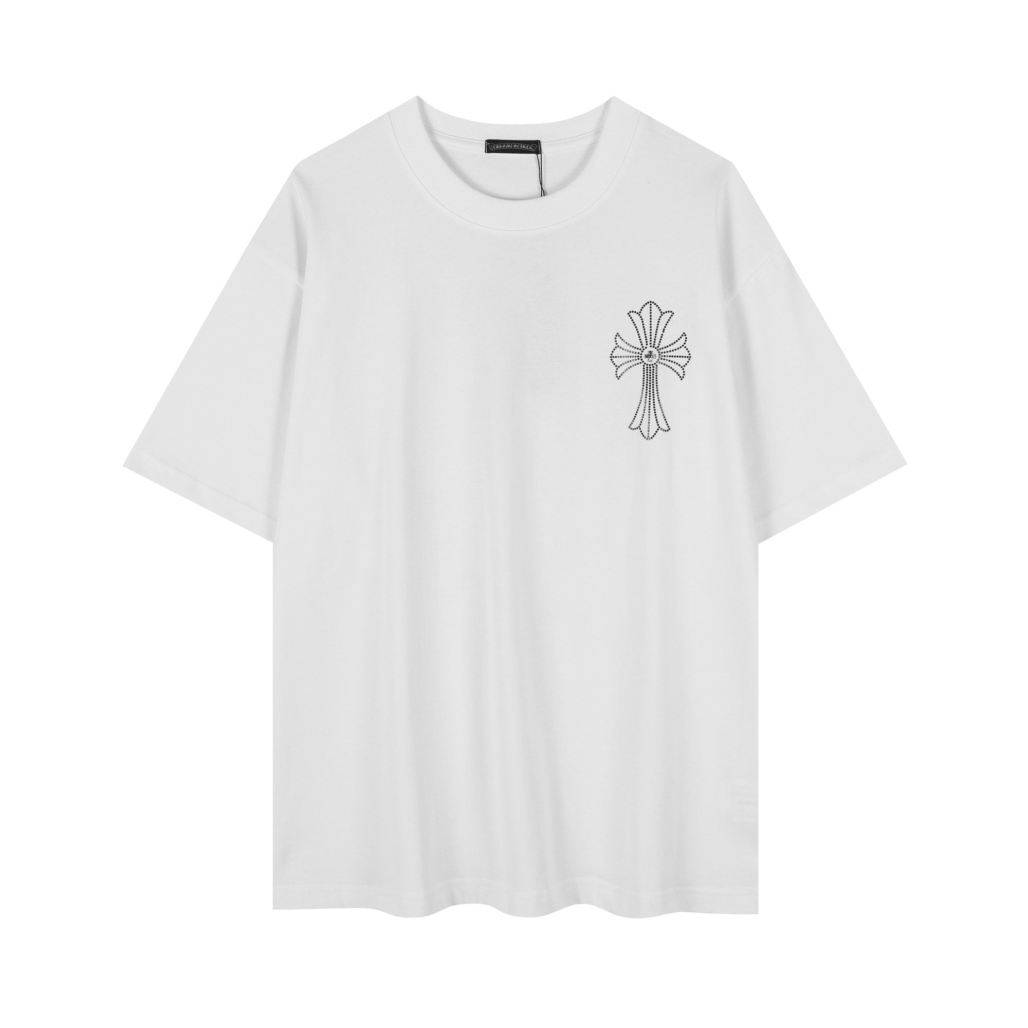 Chrome Hearts Firework Rhinestone Cross Graphic T-Shirt — hero