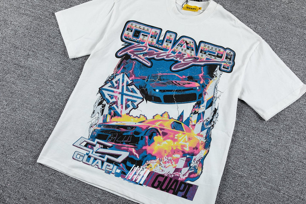 GUAPI Racing Geometric Short-Sleeve T-Shirt — front