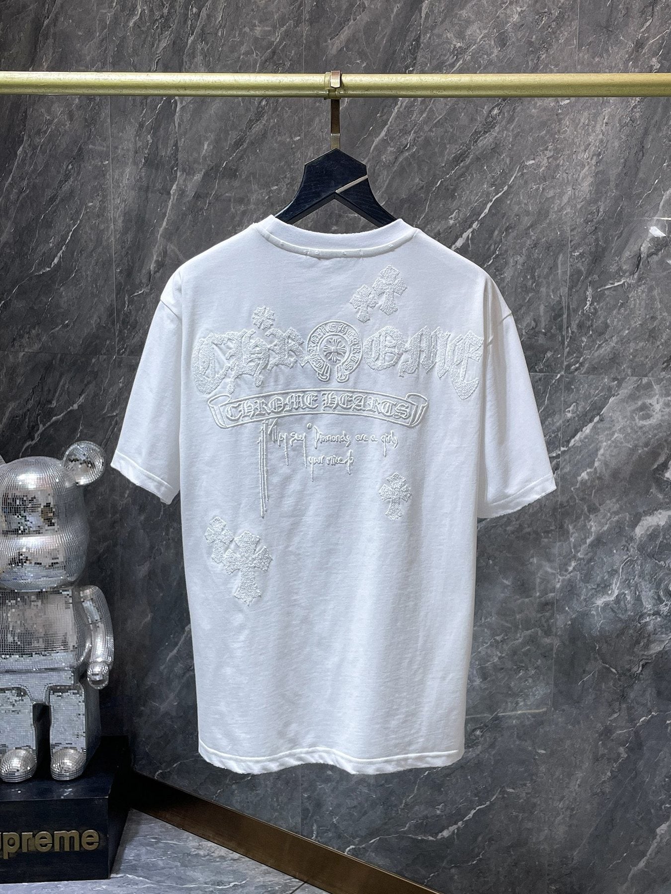 Chrome Hearts Horseshoe & Script Embroidered Graphic T-Shirt — back