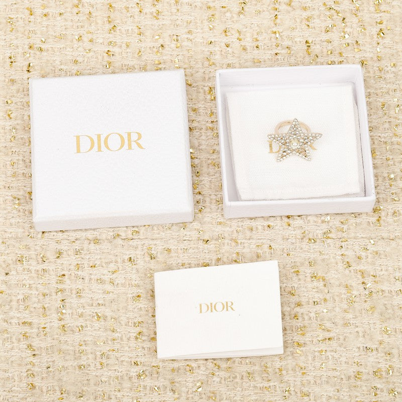Dior Star Diamond 18K Gold Brooch