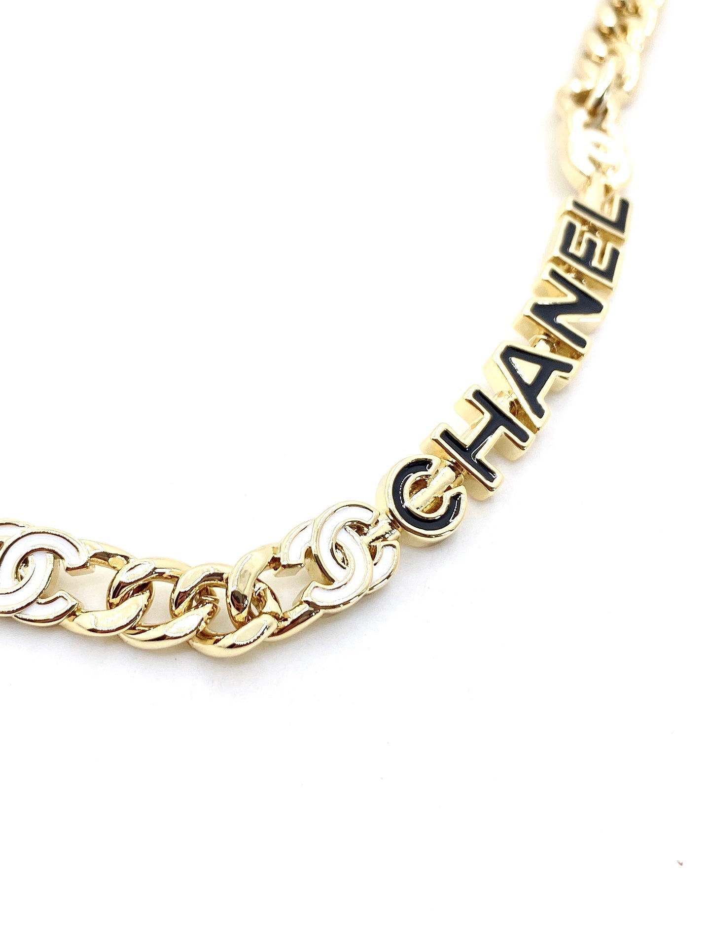 Chanel Chain Choker 18K Gold Necklace