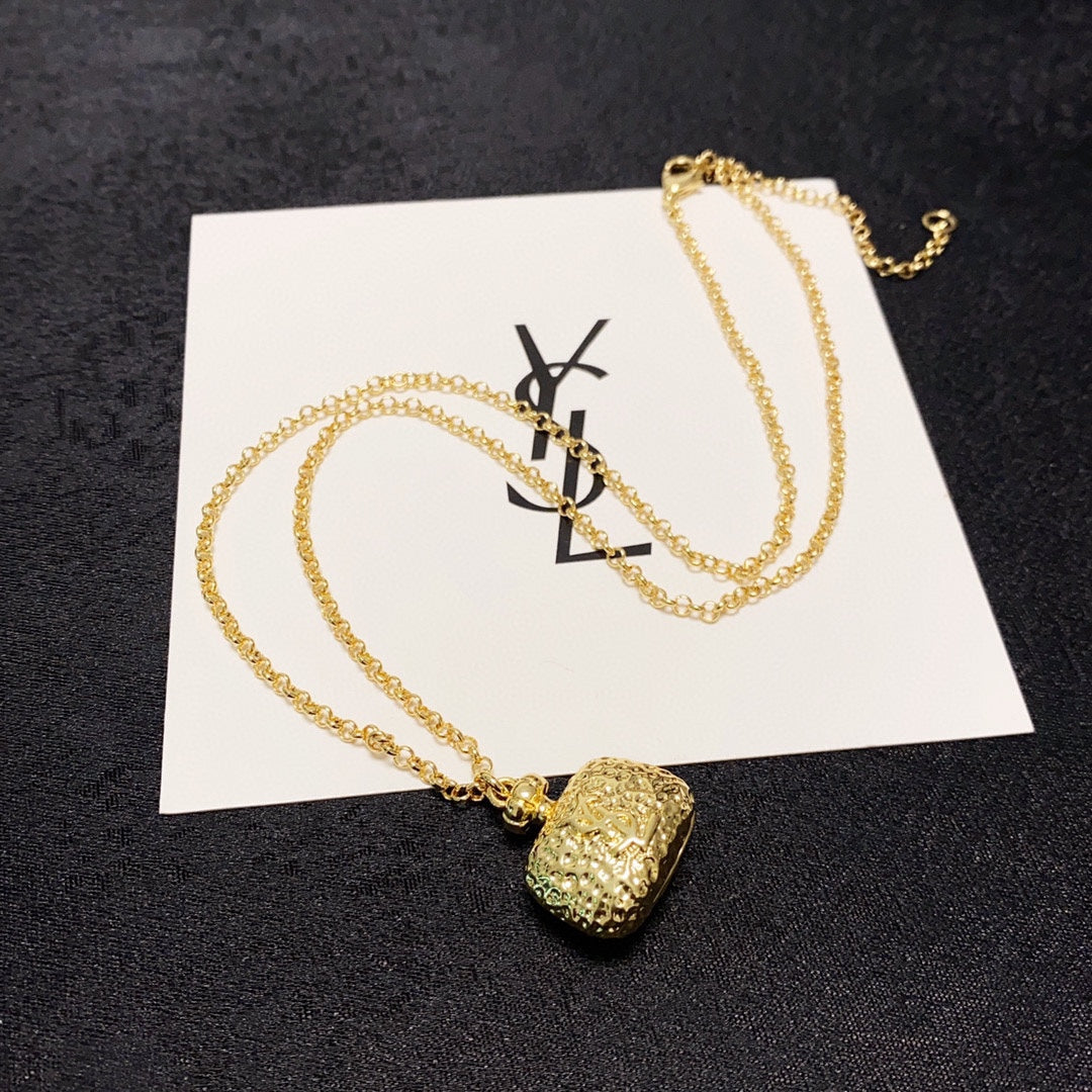 YSL Bag Pendant 18K Gold Necklace