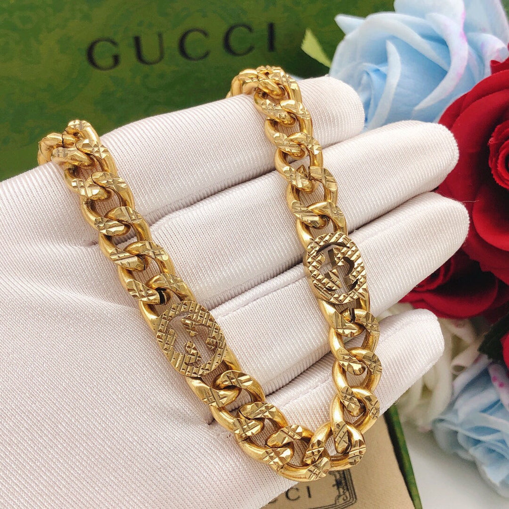 Gucci Double Chain 18K Gold Necklace