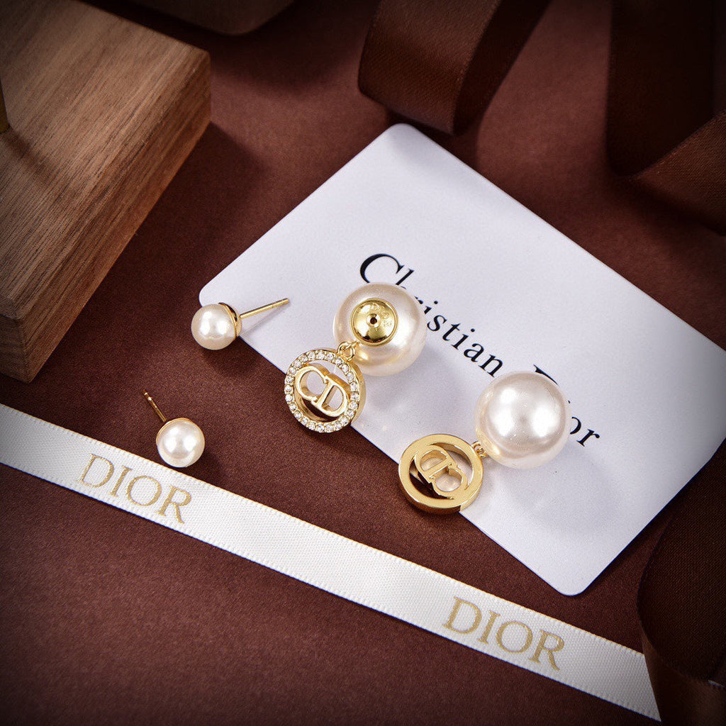 Dior Tribales Pearl 18K Gold Earrings